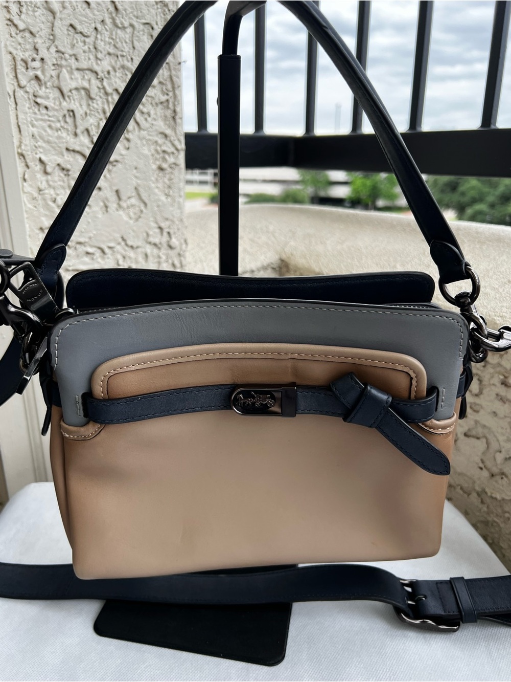 Coach Tate Carryall in Colorblock leather Bag